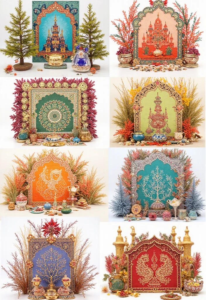Mehndi Decor at Home Backdrops: A Colorful Guide with 19 Celebration-Ready Inspirations - 19. Mehndi-Themed Seasonal Decor
