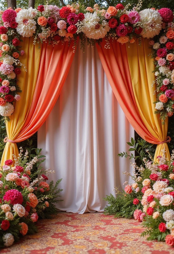 Mehndi Setup Decor at Home: A Festive Guide with 17 Stylish Setup Inspirations - 12. Unique Backdrops