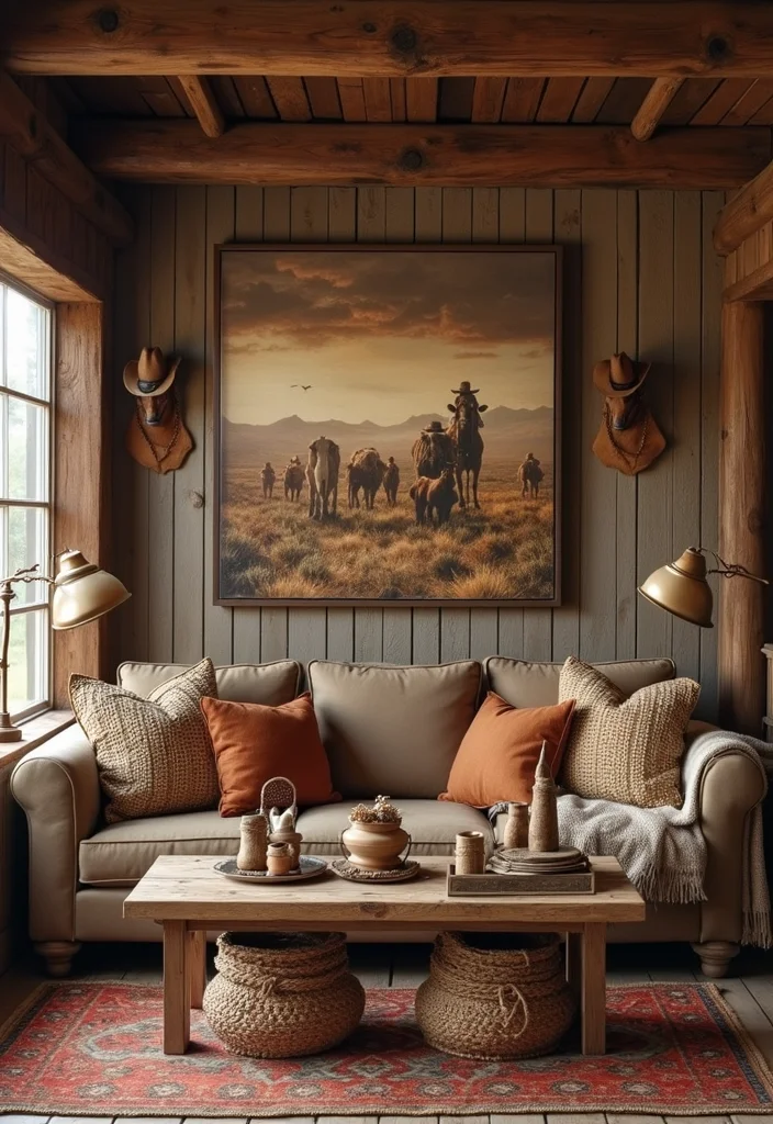 Modern Western Home Decor Living Rooms: A Stylish Guide with 19 Contemporary Western Inspirations - 3. Incorporate Western-Themed Accessories