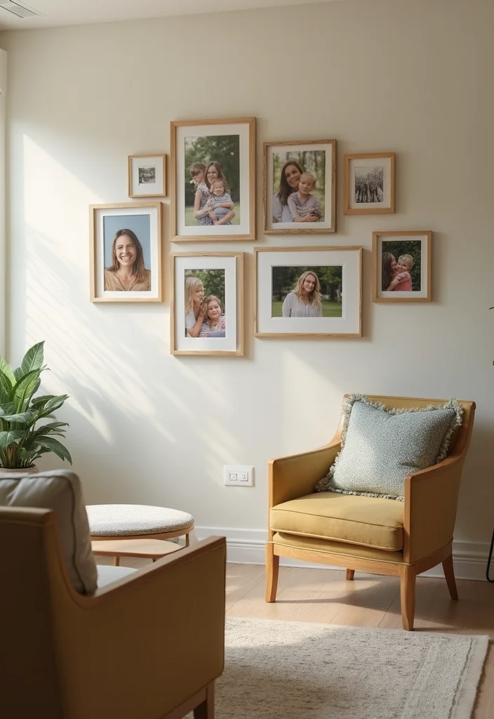 Nursing Home Room Decor Ideas: A Comfort Guide with 17 Warm & Calming Inspirations - 15. Family Photo Rotations