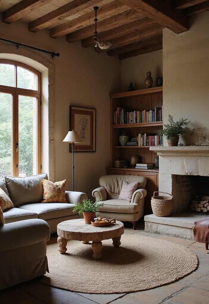 Rustic Home Decor Living Room: A Warm Guide with 19 Farmhouse-Style Inspirations - 14. Layered Decor