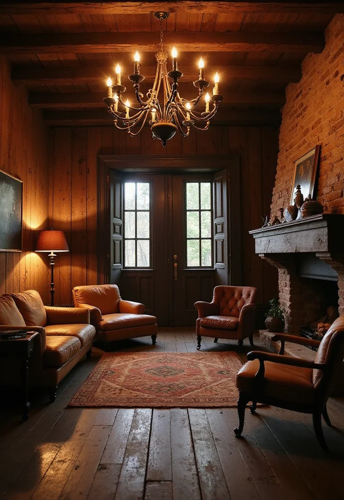 Rustic Home Decor Living Room: A Warm Guide with 19 Farmhouse-Style Inspirations - 2. Rustic Lighting Fixtures