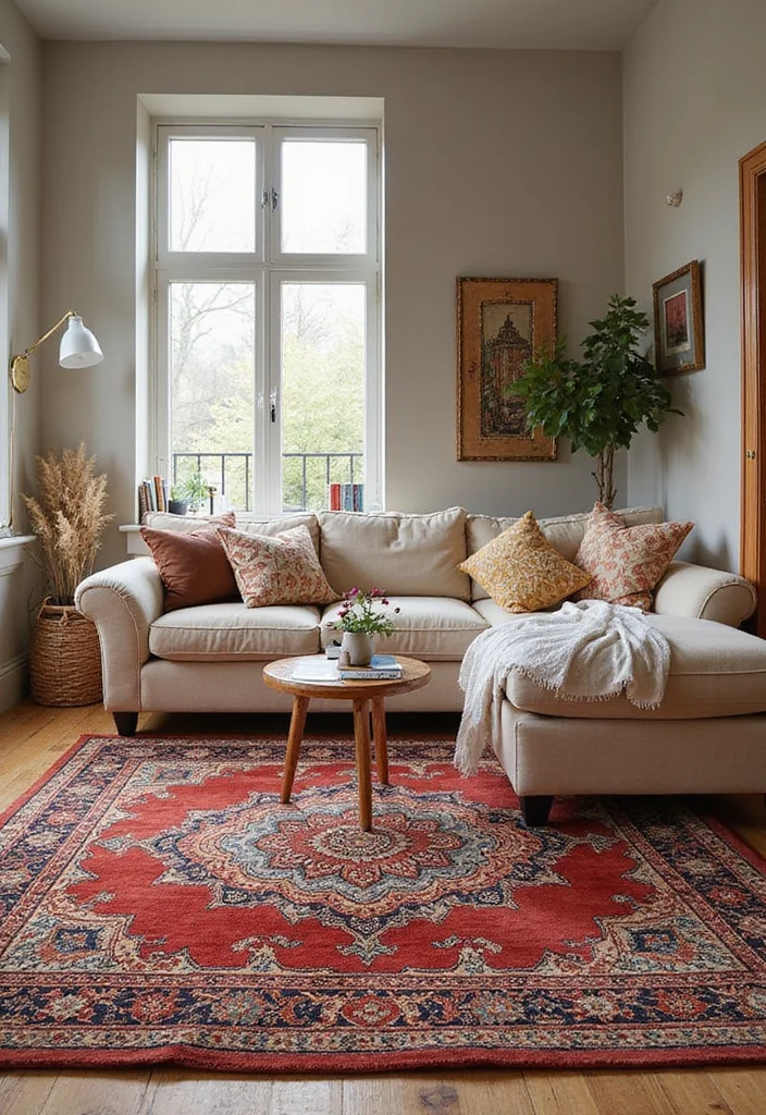 Simple Mehndi Decor at Home: A Subtle Guide with 17 Elegant Festive Inspirations - 16. Mehndi-Inspired Accent Rugs