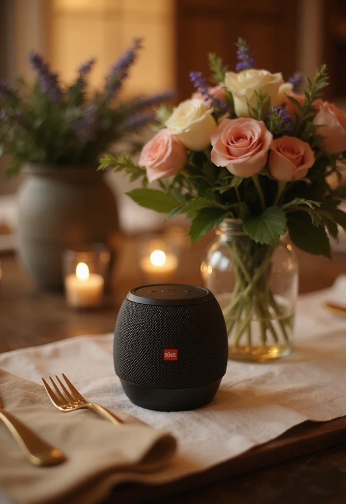 Simple Nikkah Decor at Home: A Graceful Guide with 18 Minimal Wedding Inspirations - 15. Simple Music Setup