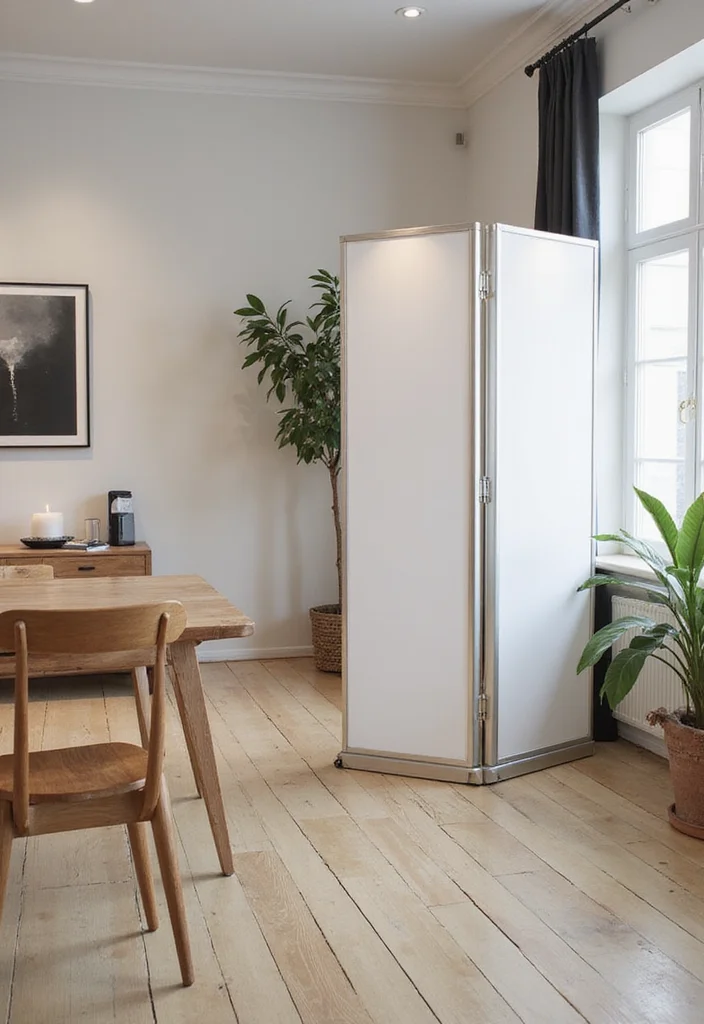 Small Space Home Decor Ideas: A Compact Living Guide with 20 Space-Savvy Inspirations - 16. Portable Room Dividers: Flexible Spaces