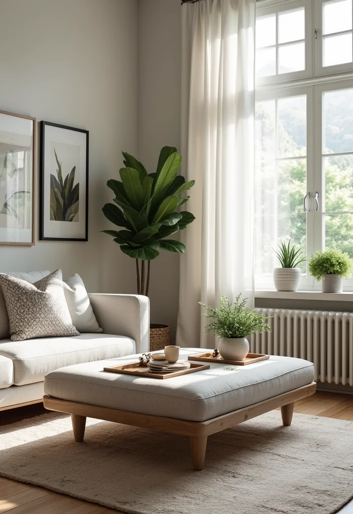 Small Space Home Decor Ideas: A Compact Living Guide with 20 Space-Savvy Inspirations - 2. Multi-Purpose Ottomans: Style Meets Functionality