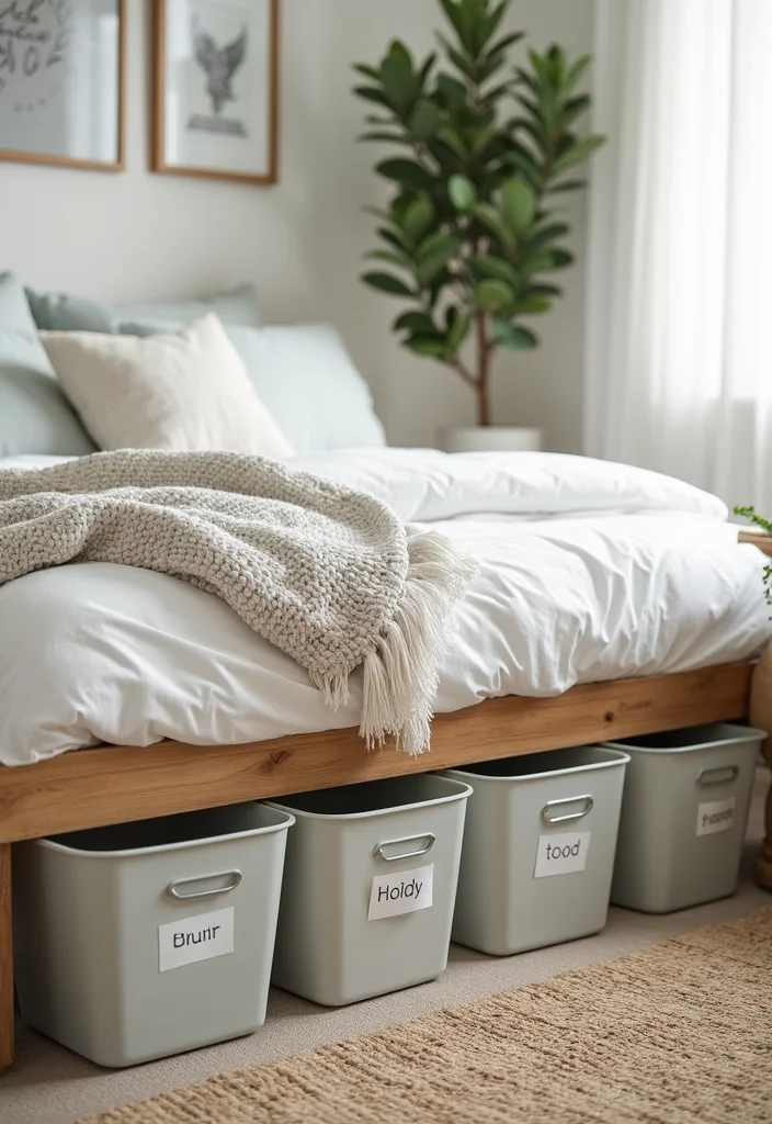 Small Space Home Decor Ideas: A Compact Living Guide with 20 Space-Savvy Inspirations - 7. Under-Bed Storage: Don't Waste the Space