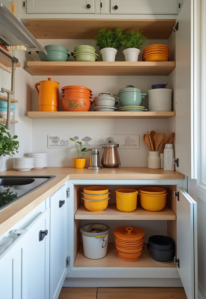 Small Space Home Decor Ideas: A Compact Living Guide with 20 Space-Savvy Inspirations - 8. Collapsible Kitchen Gear: Neat and Tidy
