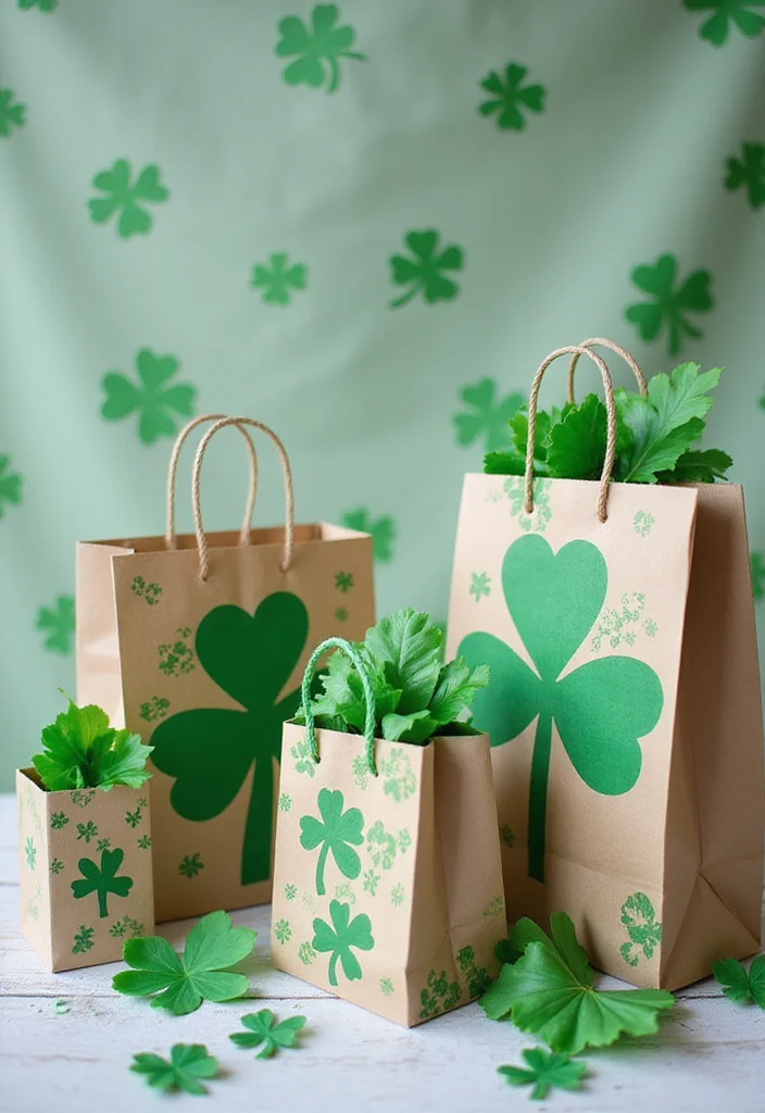 St Patrick's Day Home Decor DIY: A Playful Guide with 20 Lucky-Themed Inspirations - 17. St. Patrick's Day Gift Bags