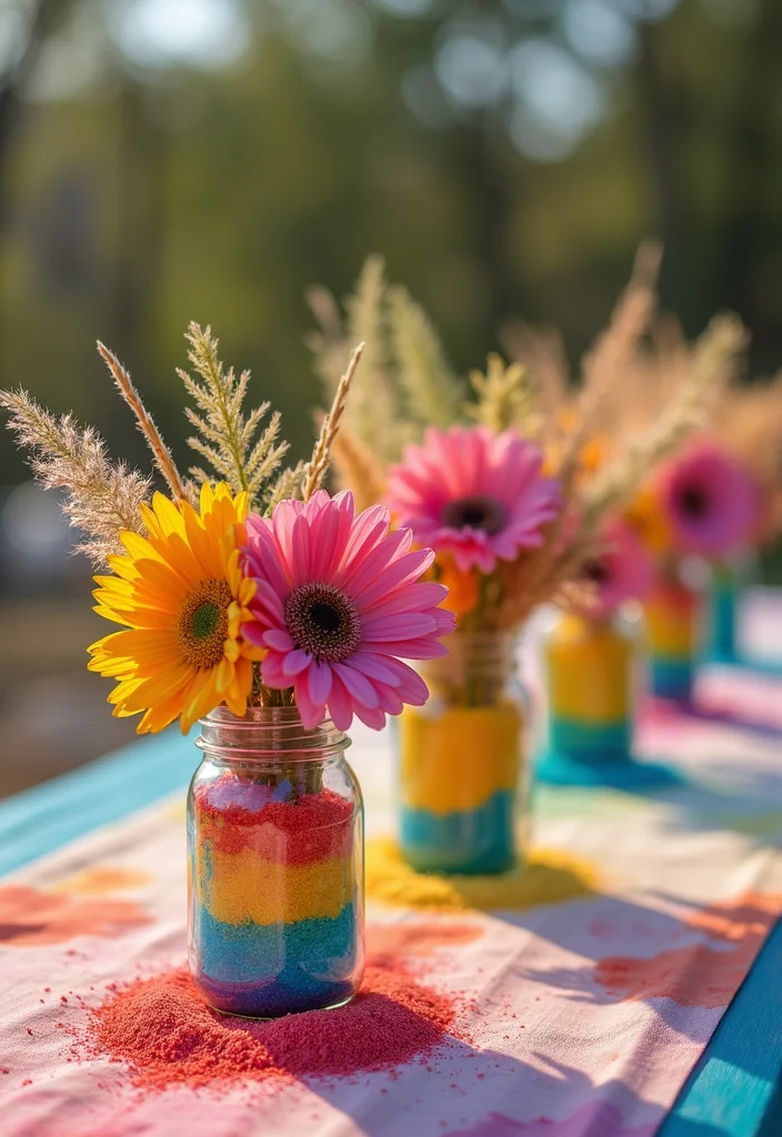 St Patrick's Day Home Decor DIY: A Playful Guide with 20 Lucky-Themed Inspirations - 3. Rainbow Mason Jar Centerpieces