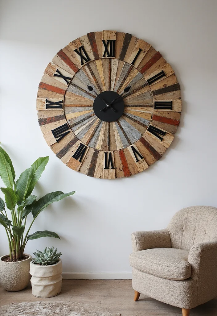 Thrifted Home Decor DIY Ideas: A Budget-Friendly Guide with 18 Upcycled Styling Inspirations - 15. Unique Wall Clock from Thrifted Finds