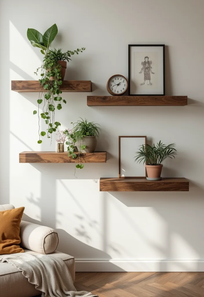 Thrifted Home Decor DIY Ideas: A Budget-Friendly Guide with 18 Upcycled Styling Inspirations - 5. Reclaimed Wood Shelves