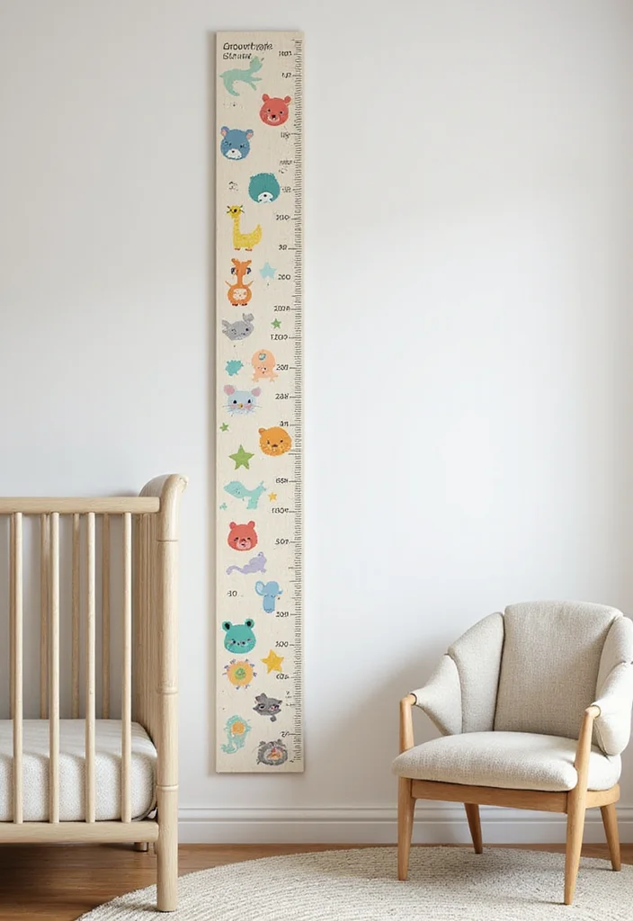 Welcome Home Baby Girl Decorations Decor: A Sweet Guide with 18 Soft & Charming Inspirations - 16. Fun Growth Chart
