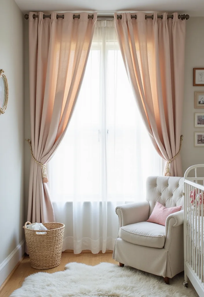 Welcome Home Baby Girl Decorations Decor: A Sweet Guide with 18 Soft & Charming Inspirations - 9. Charming Curtains