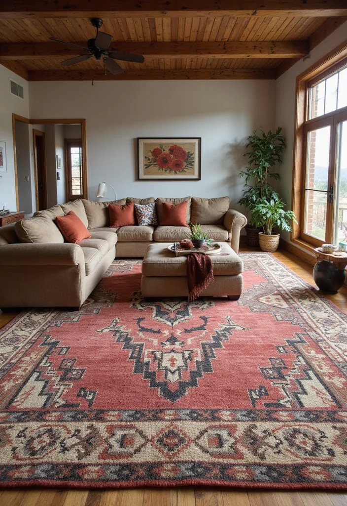 Western Home Decor Living Room: A Ranch-Inspired Guide with 19 Cozy Western Inspirations - 5. Cozy Area Rugs