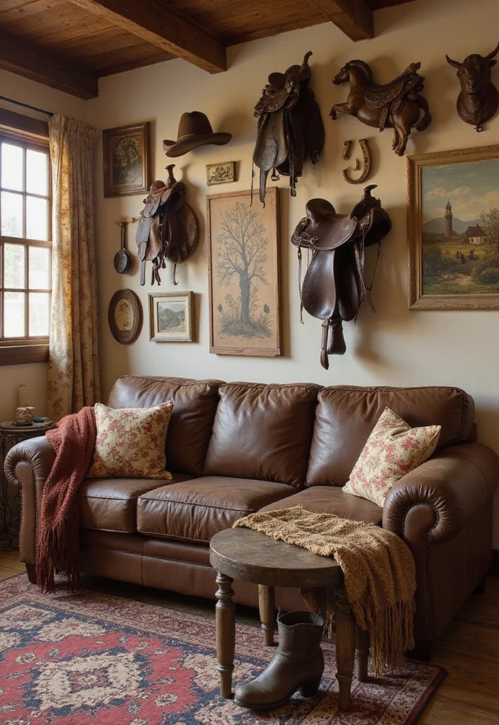 Western Home Decor Living Room: A Ranch-Inspired Guide with 19 Cozy Western Inspirations - 8. Cowboy Style Accessories