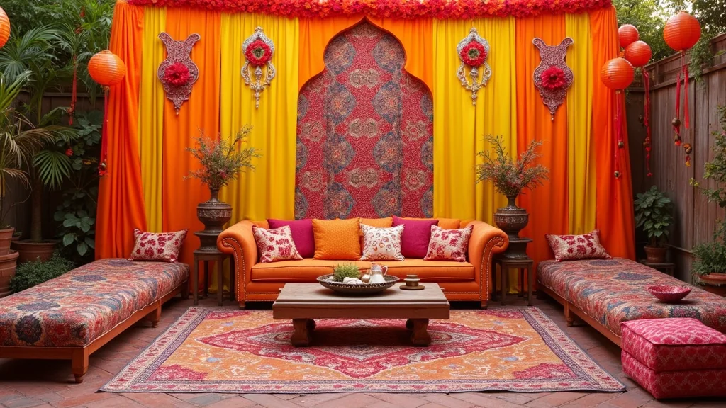 Mehndi Decor at Home Backdrops: A Colorful Guide with 19 Celebration-Ready Inspirations